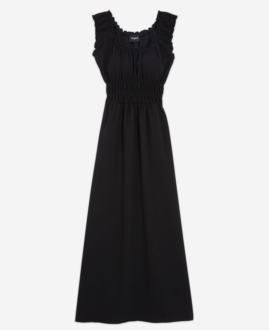 vestido negro elegante largo escotado