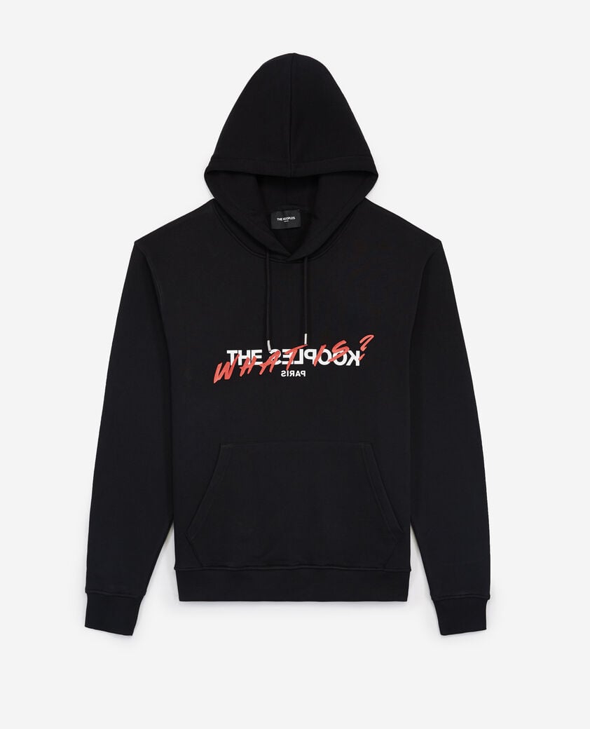 The Kooples H BLACK black sweatshirt with what is screen print