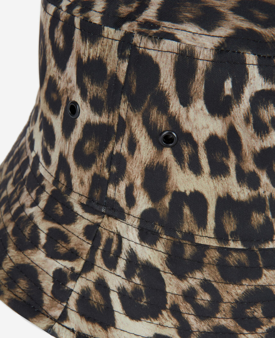 bucket hat with leopard print