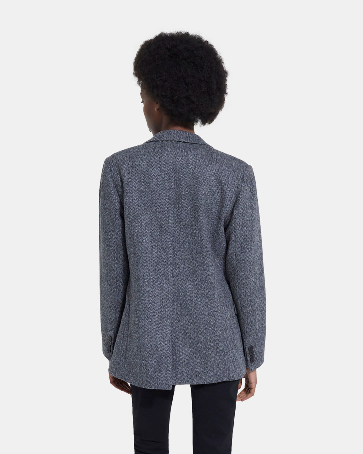 Veste en laine à motif grise, GREY, hi-res image number null