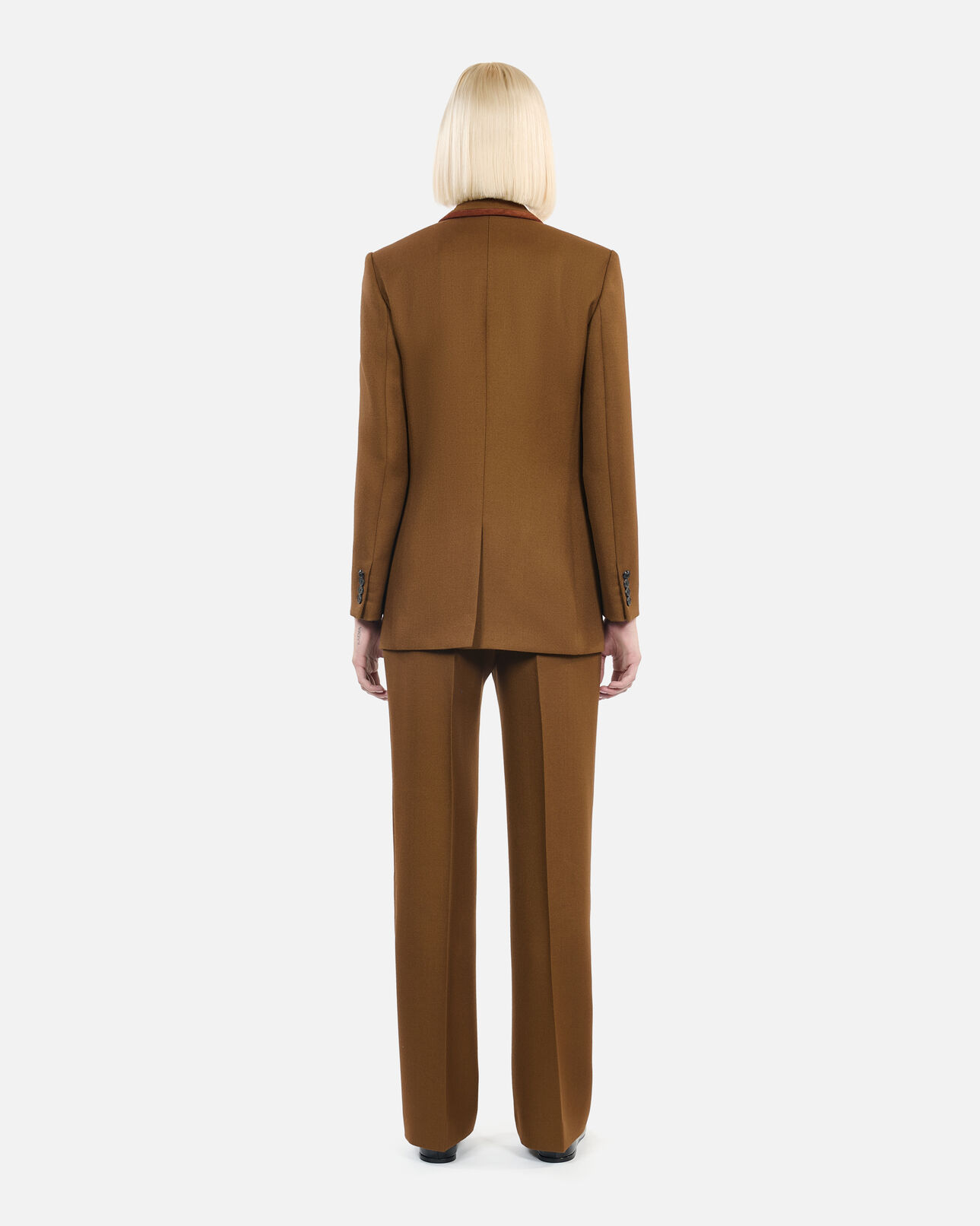 The Kooples WOMEN KAKI brown wool suit jacket