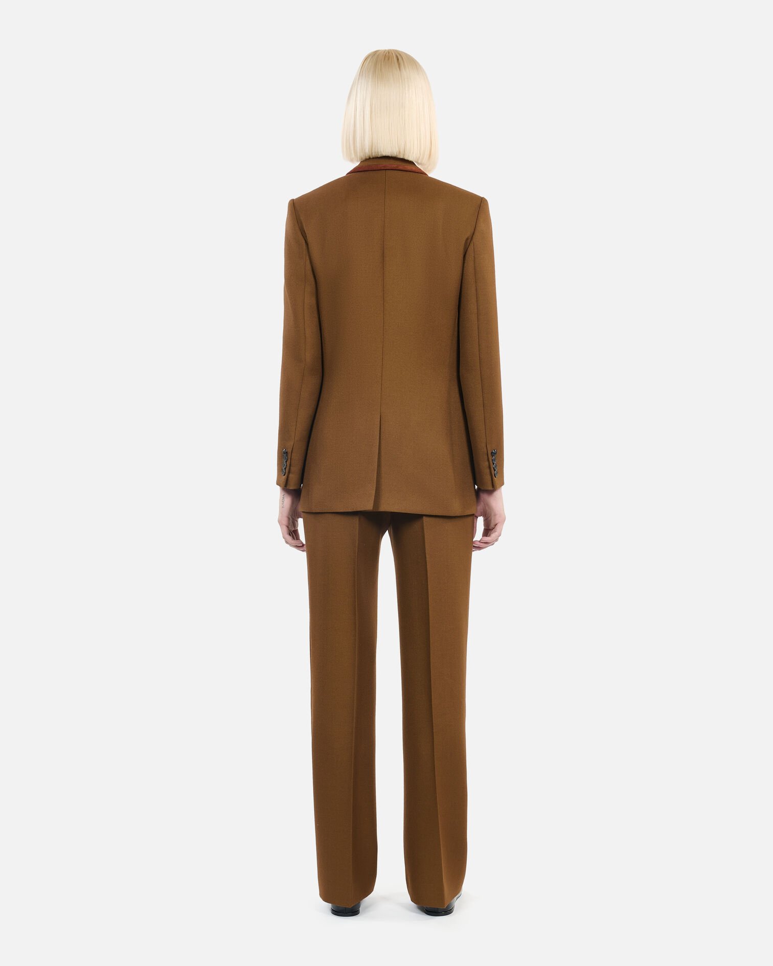 Brown wool suit jacket, KAKI, hi-res image number null