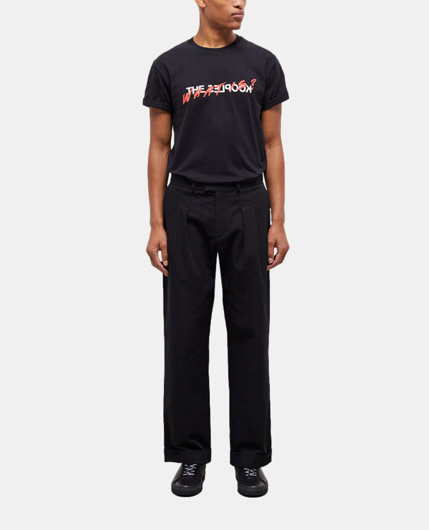 The Kooples MEN BLACK wide-leg black pants