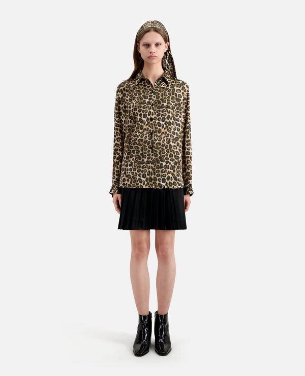 Camisa de seda leopardo