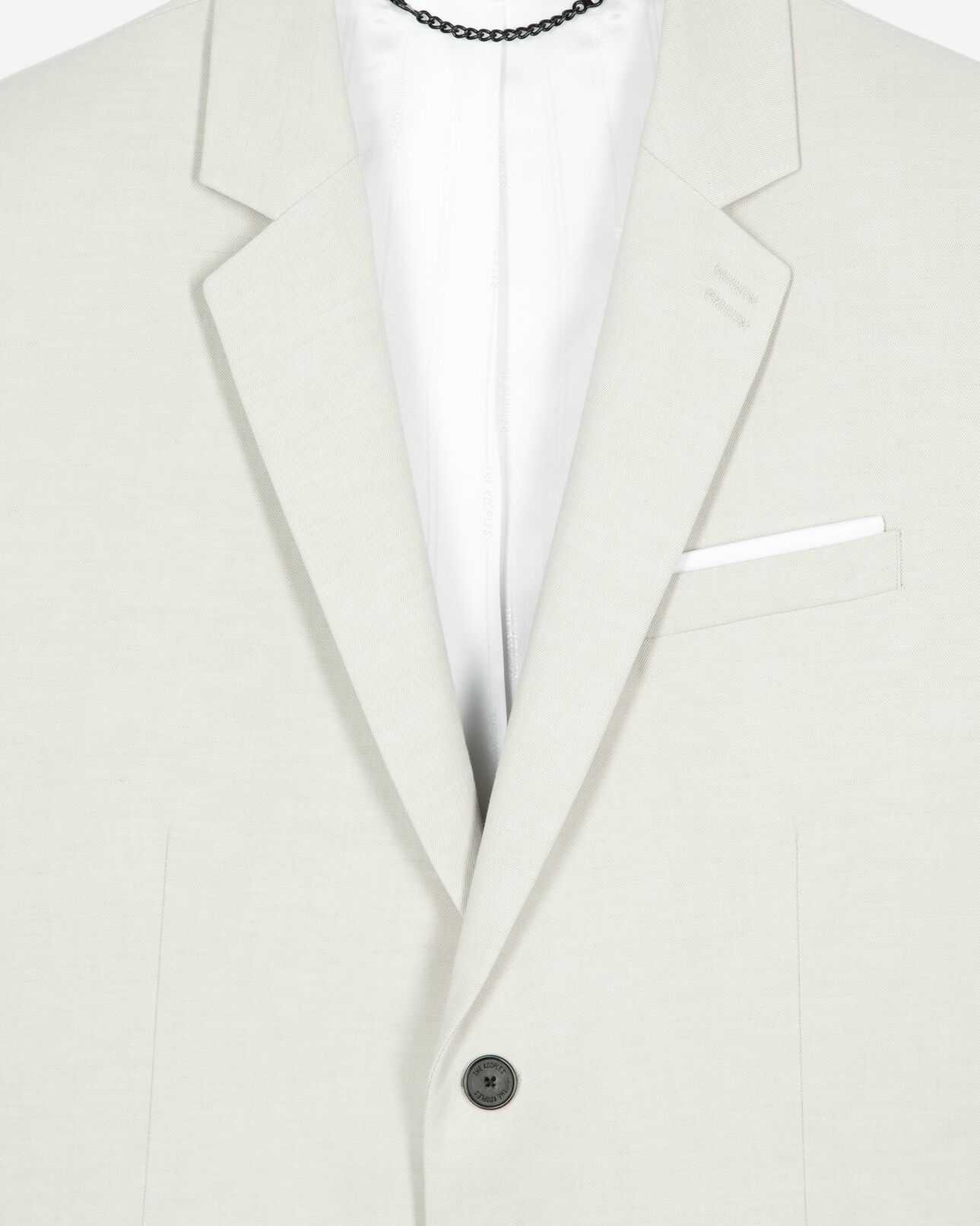 The Kooples MEN ECRU suit jacket in ecru cotton - linen