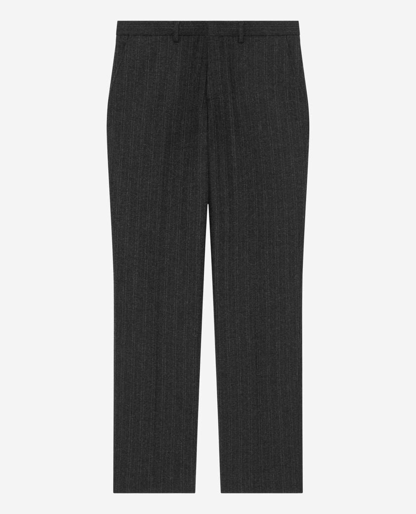 The Kooples HERREN PEARL GREY gerade geschnittene anzughose mit feinen streifen in dunkelgrau