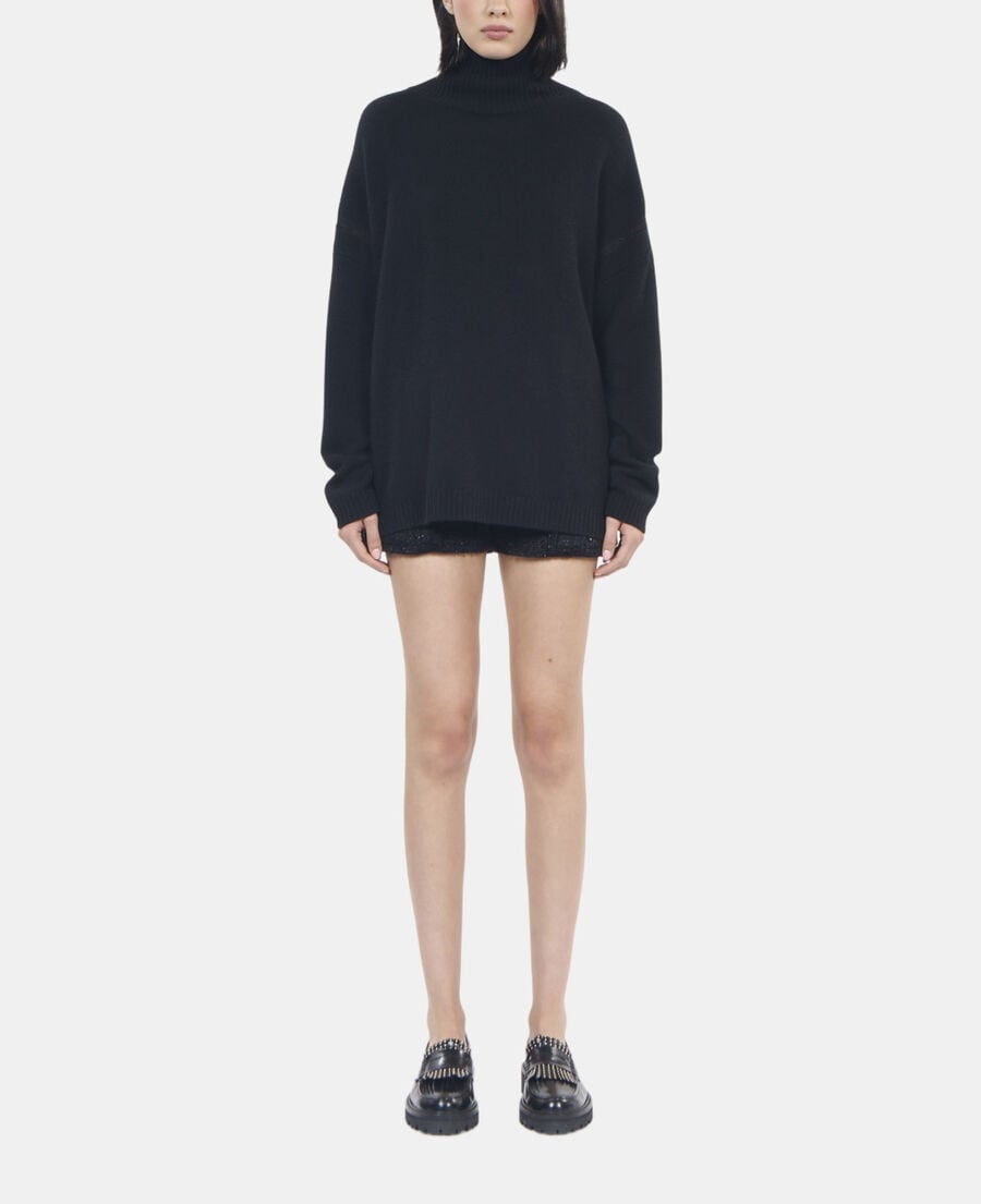 The Kooples FEMME BLACK pull en cachemire noir
