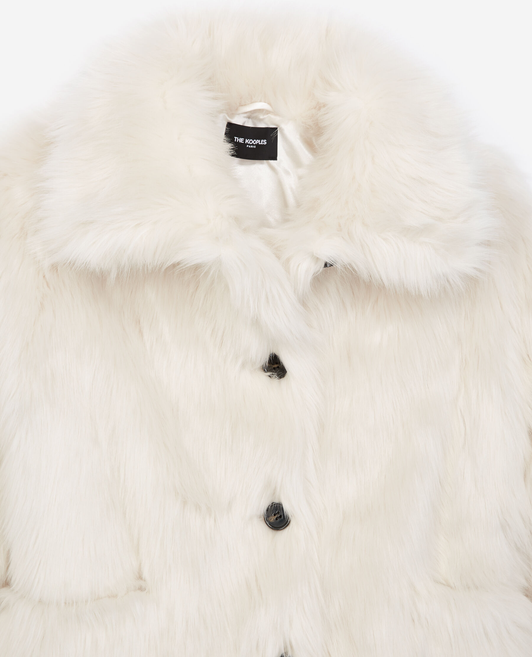 Manteau fausse fourrure cru boutonn The Kooples