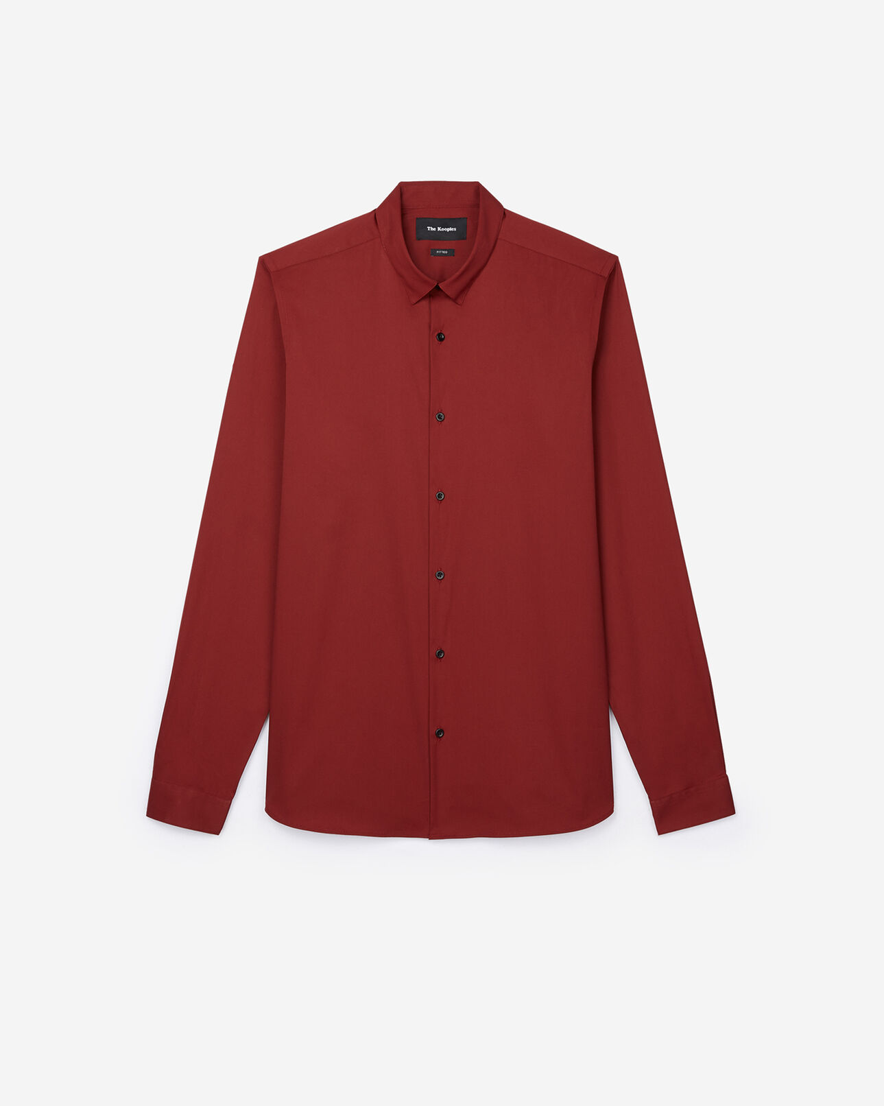 The Kooples HOMBRE RED camisa roja de papel popelina con cuello clásico