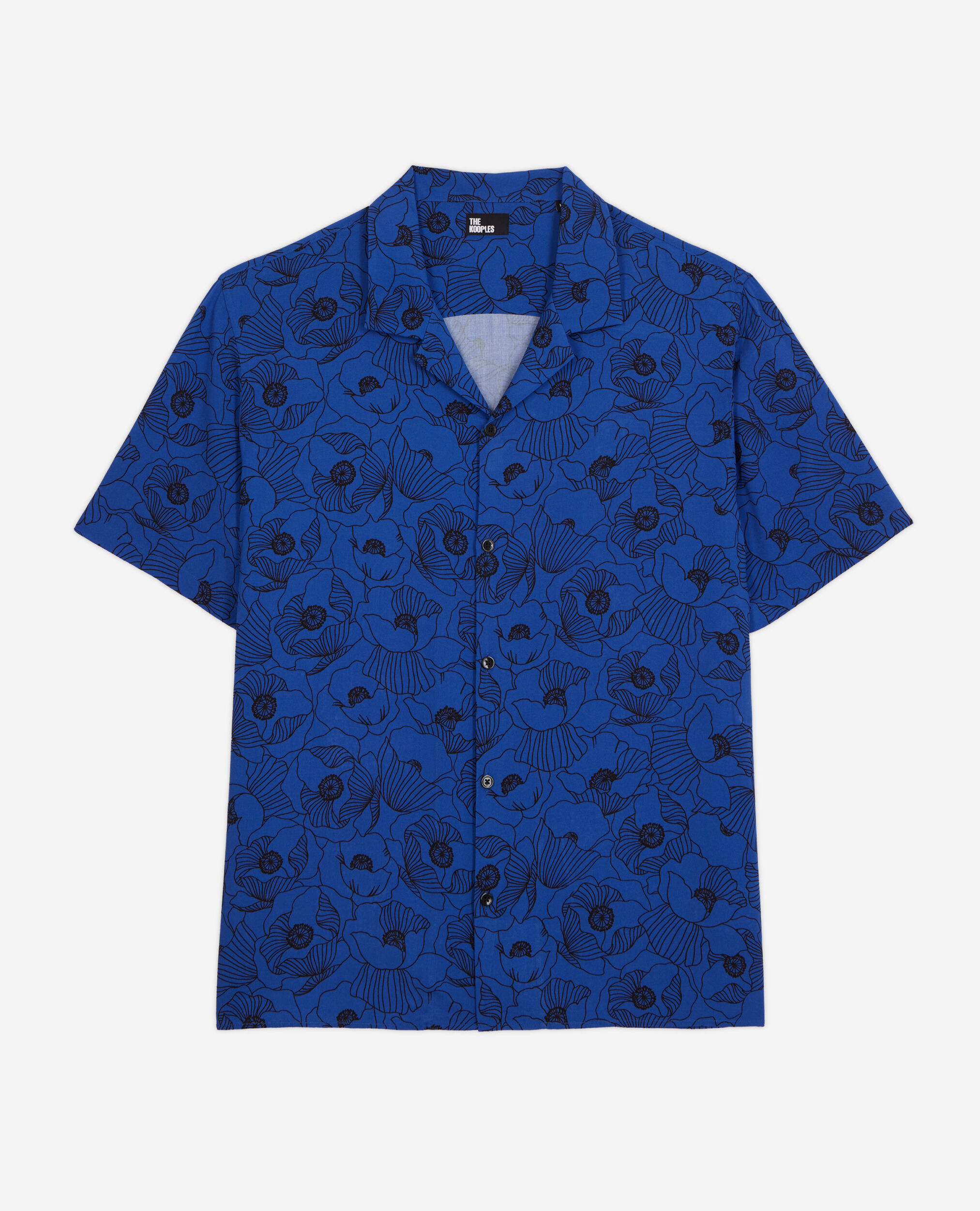 Camisa informal estampada, BLUE, hi-res image number null