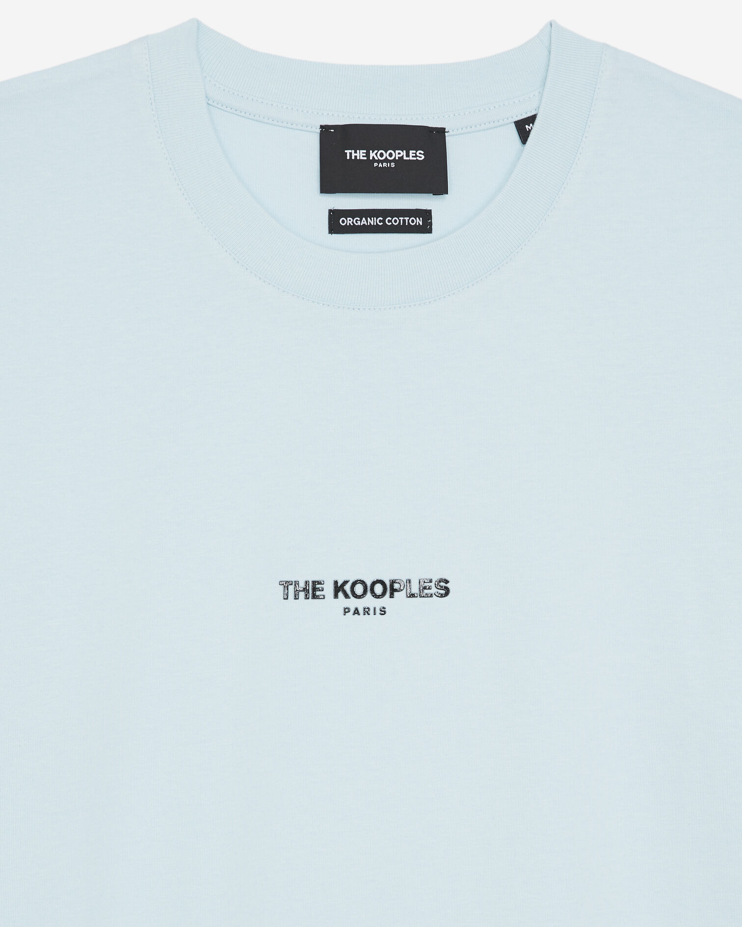 Blue cotton T-shirt with breast logo, SKY BLUE, hi-res image number null