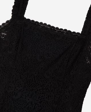 The Kooples FEMME BLACK robe longue en dentelle noire