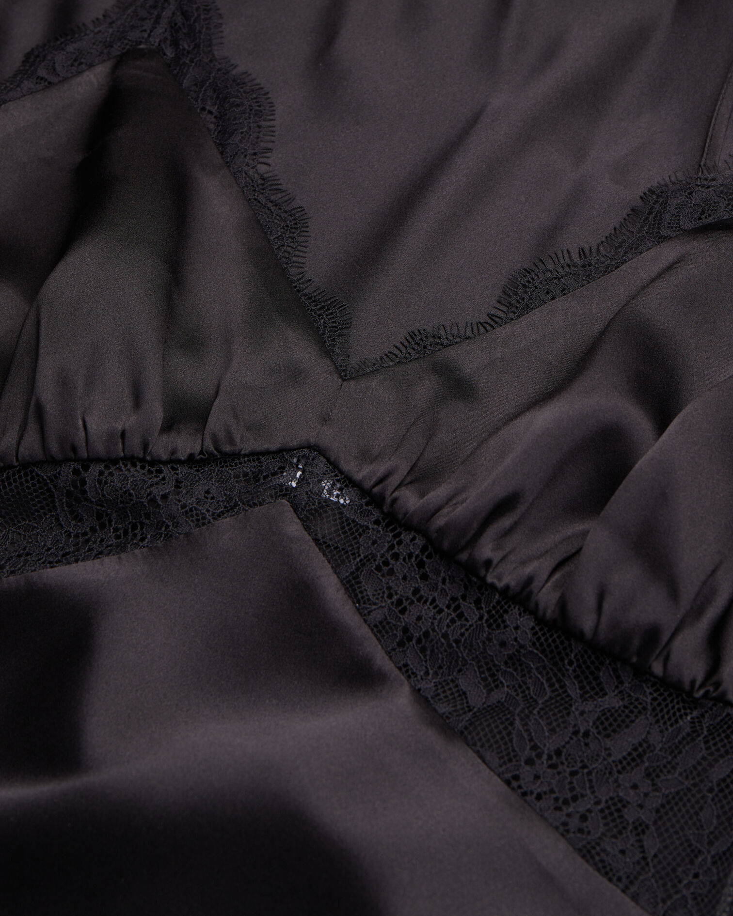 Short black silk slip dress, BLACK, hi-res image number null