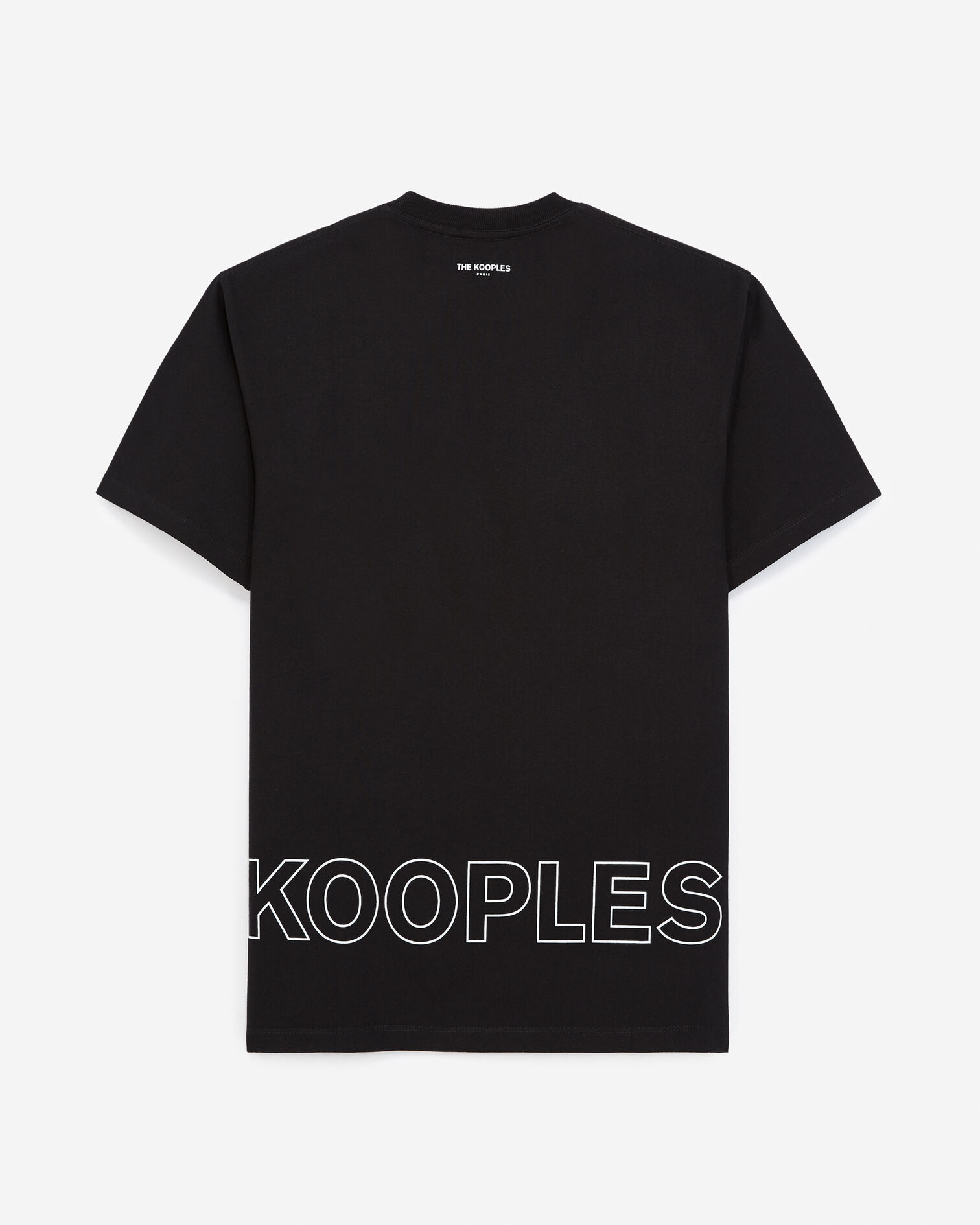 T-shirt noir coton à imprimé The Kooples, BLACK, hi-res image number null