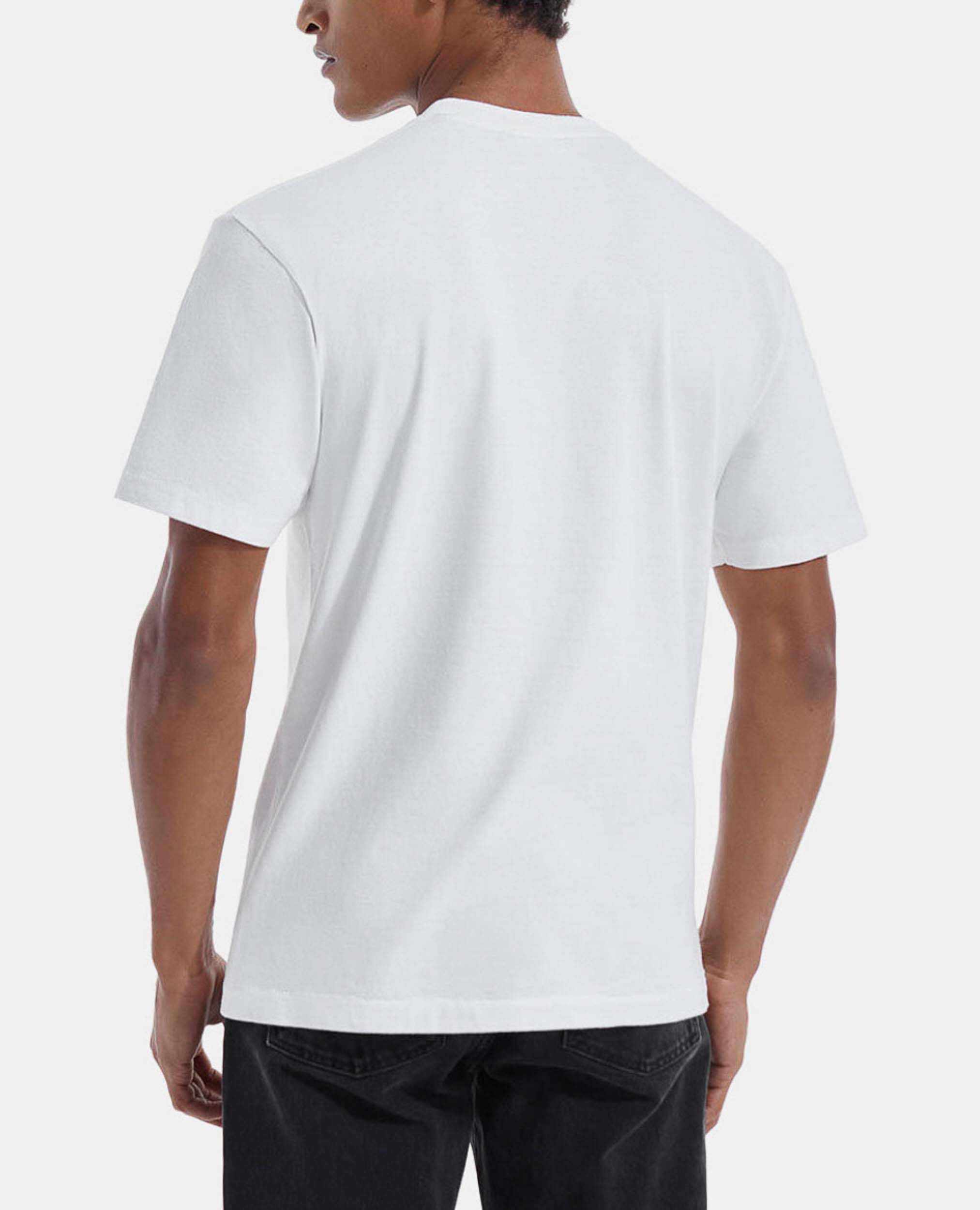 Ecru cotton T-shirt with rock-style motif, ECRU, hi-res image number null