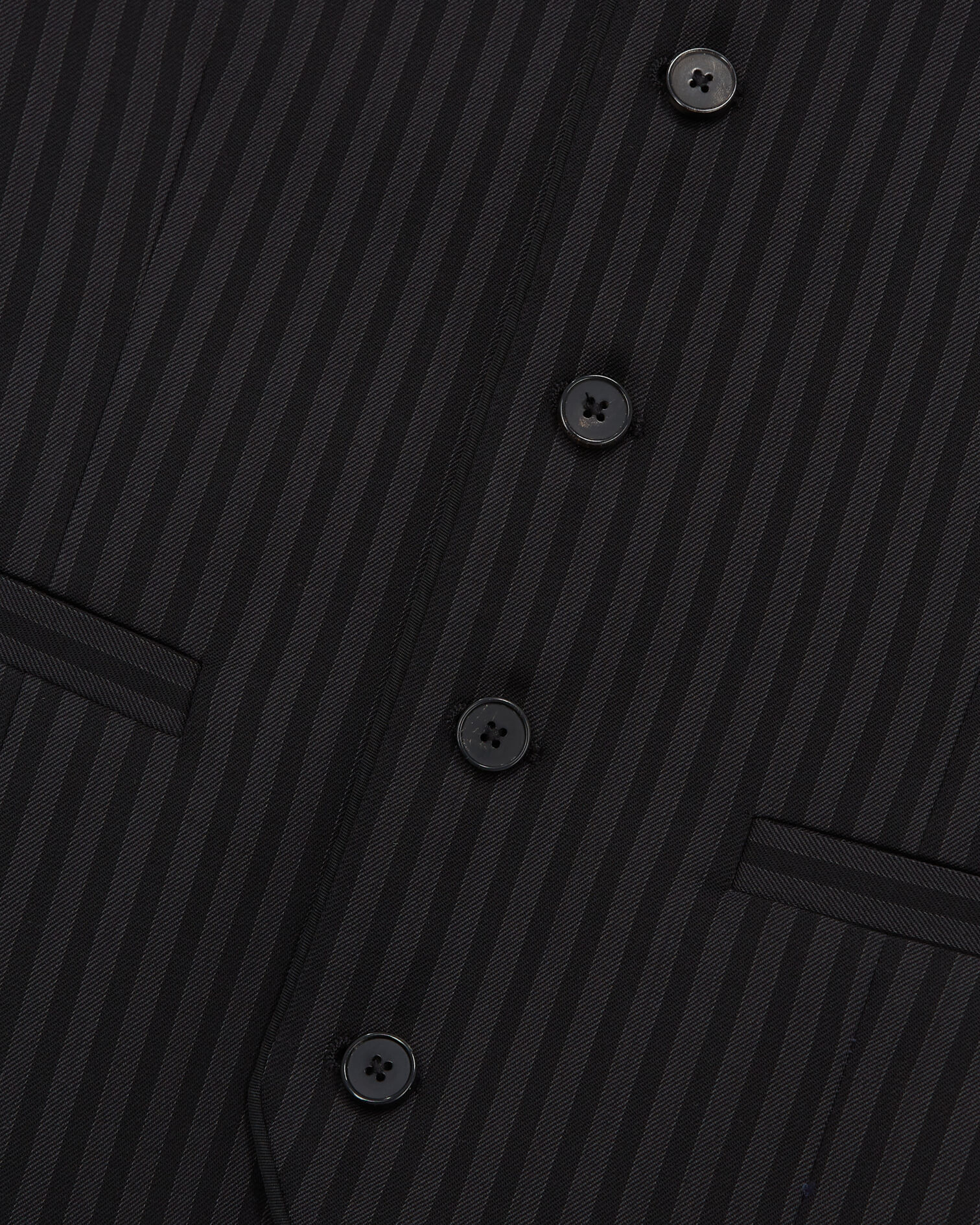 Black wool suit vest, BLACK GREY, hi-res image number null
