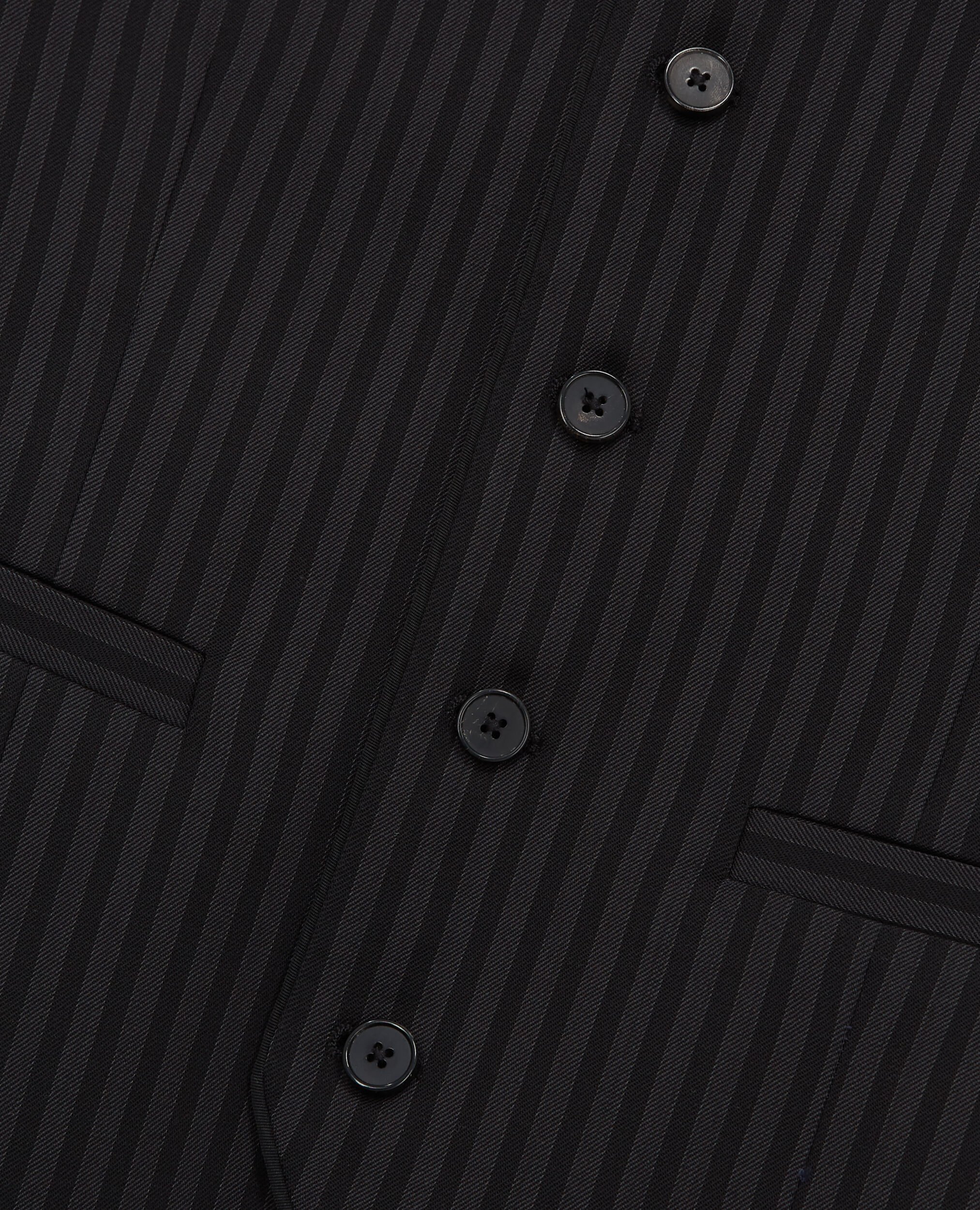 Black wool suit vest, BLACK GREY, hi-res image number null