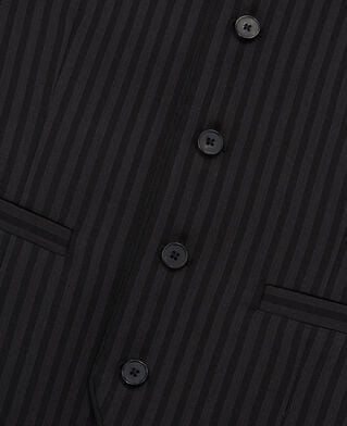 The Kooples H BLACK GREY black wool suit vest