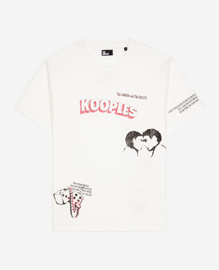 The Kooples FEMME WHITE t-shirt avec s&eacute;rigraphie blanc