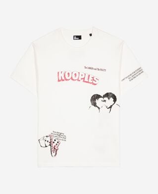 The Kooples DAMEN WHITE t-shirt mit siebdruck wei&szlig;