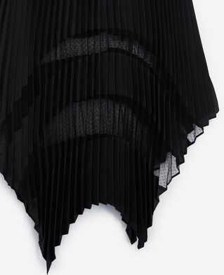 The Kooples WOMEN BLACK long black pleated skirt