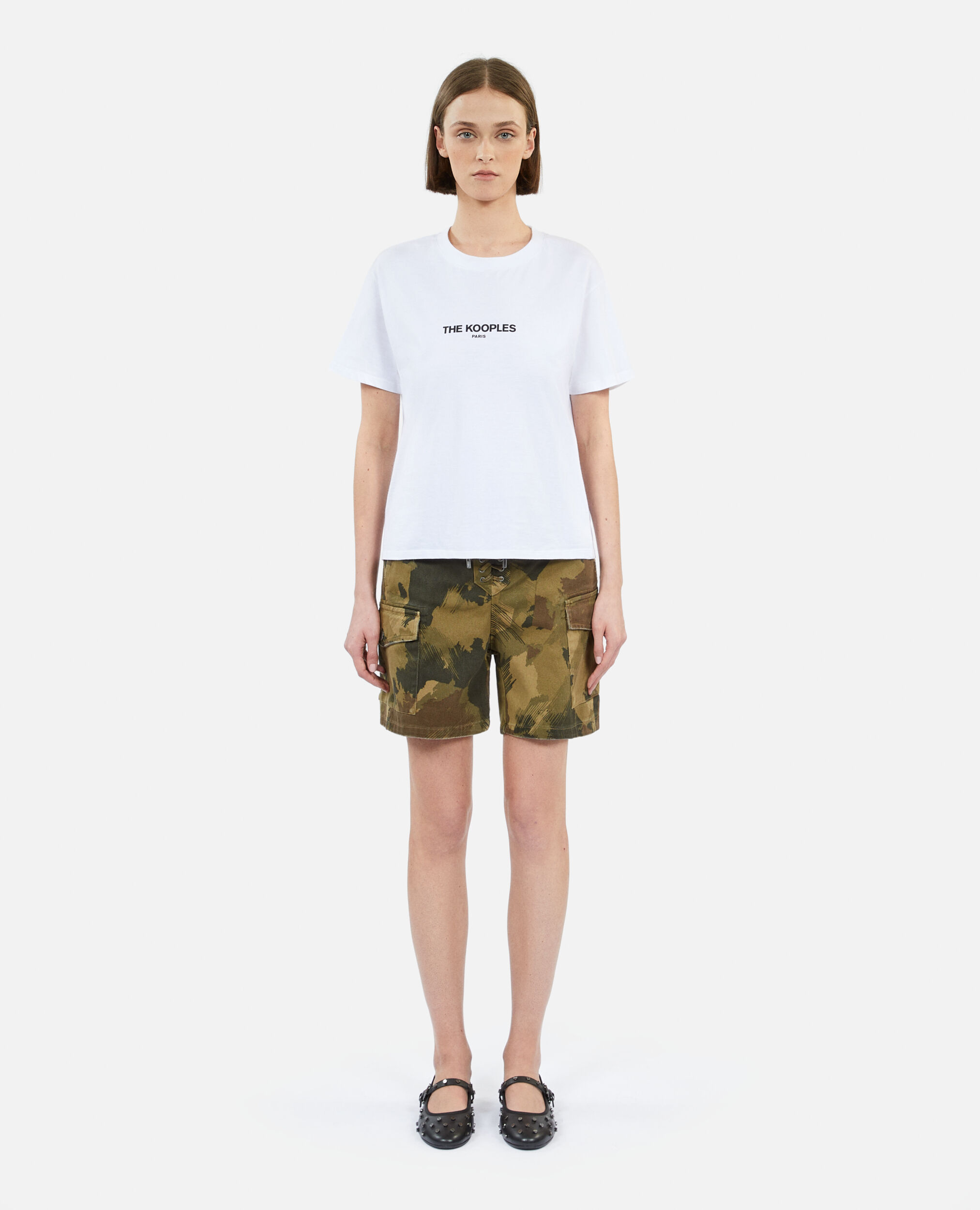 Camiseta mujer logotipo blanca, WHITE, hi-res image number null