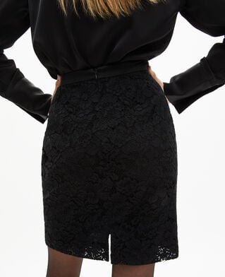 The Kooples F BLACK short black lace skirt
