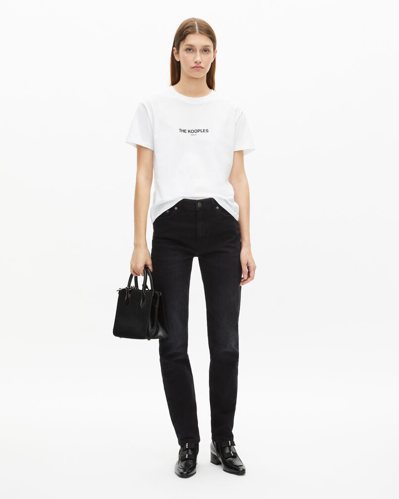 The Kooples FEMME WHITE t-shirt logo blanc