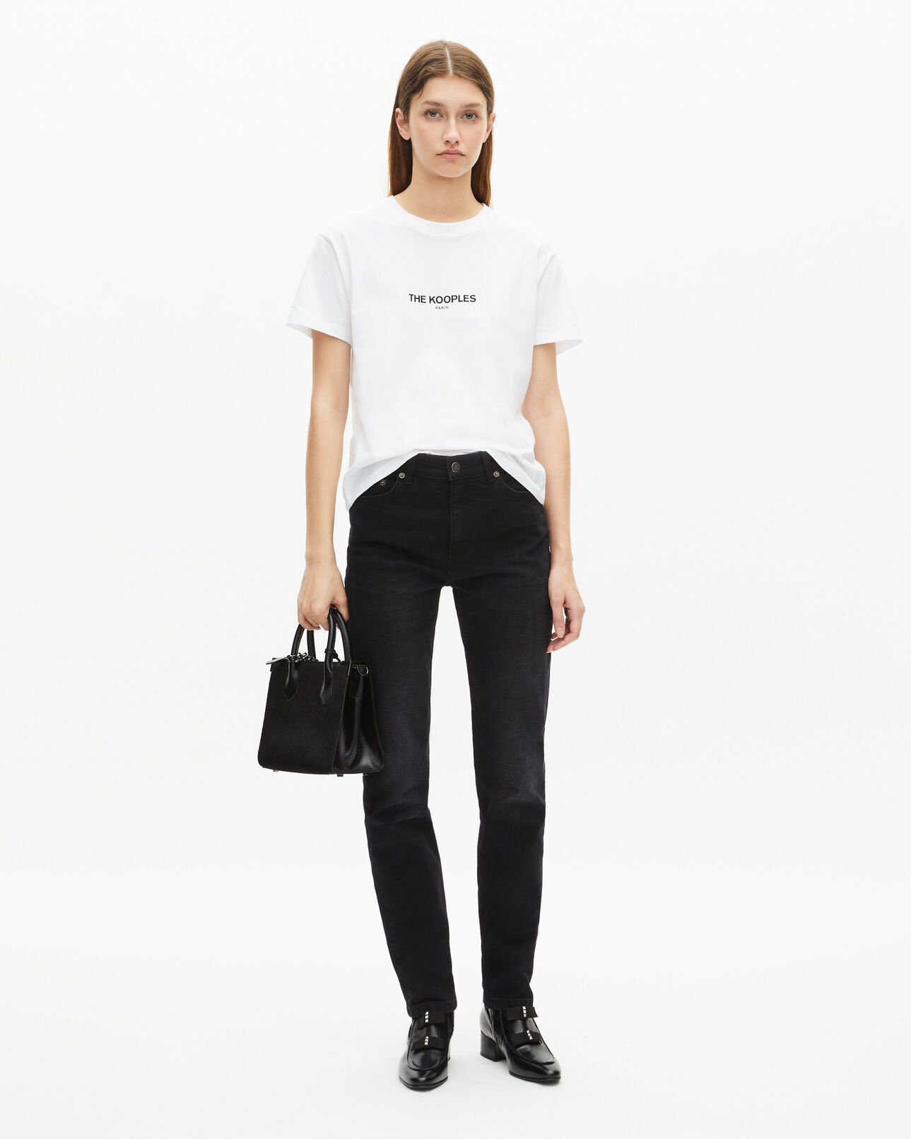 The Kooples FEMME WHITE t-shirt logo blanc