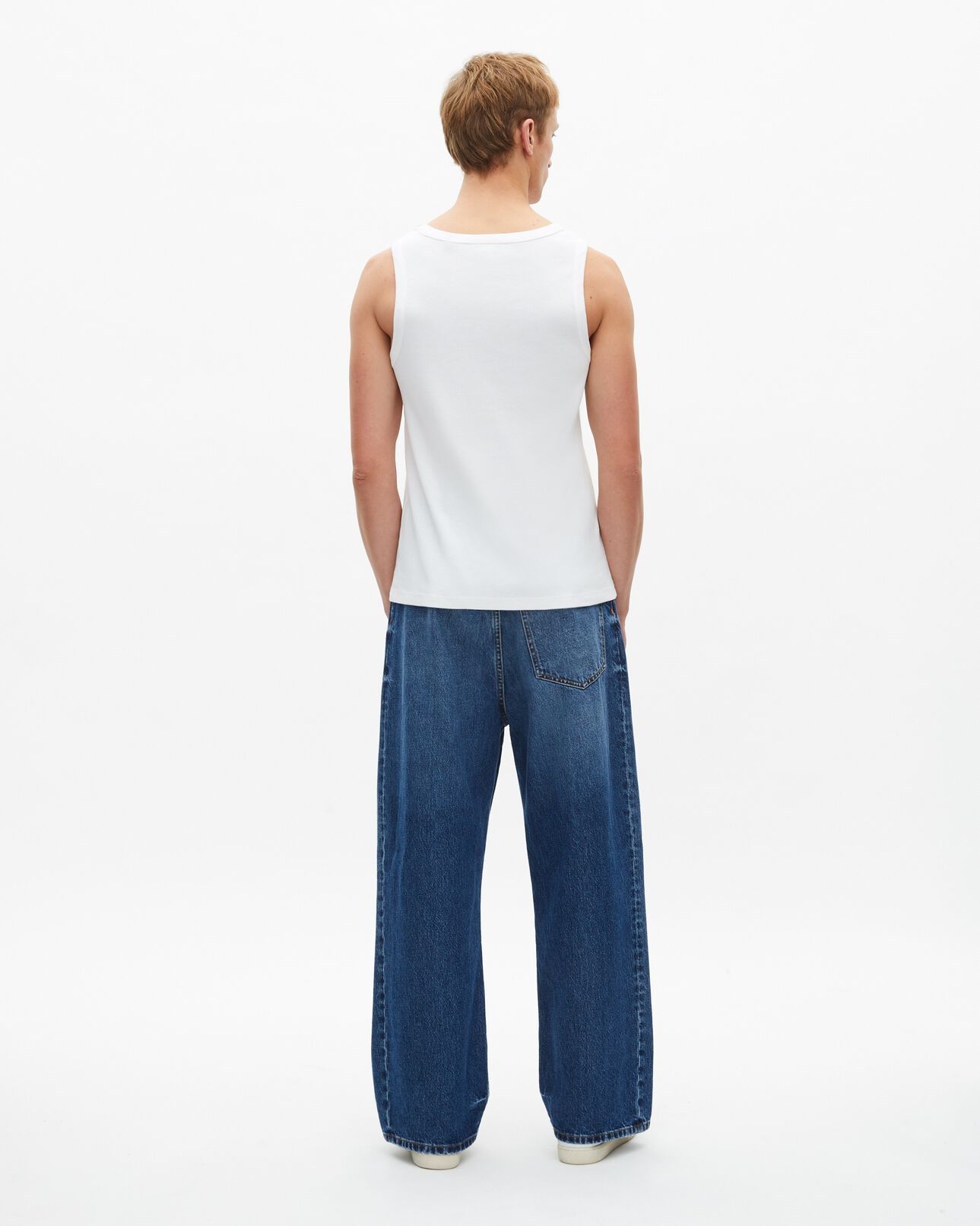 The Kooples HOMME WHITE débardeur avec broderie blason blanc