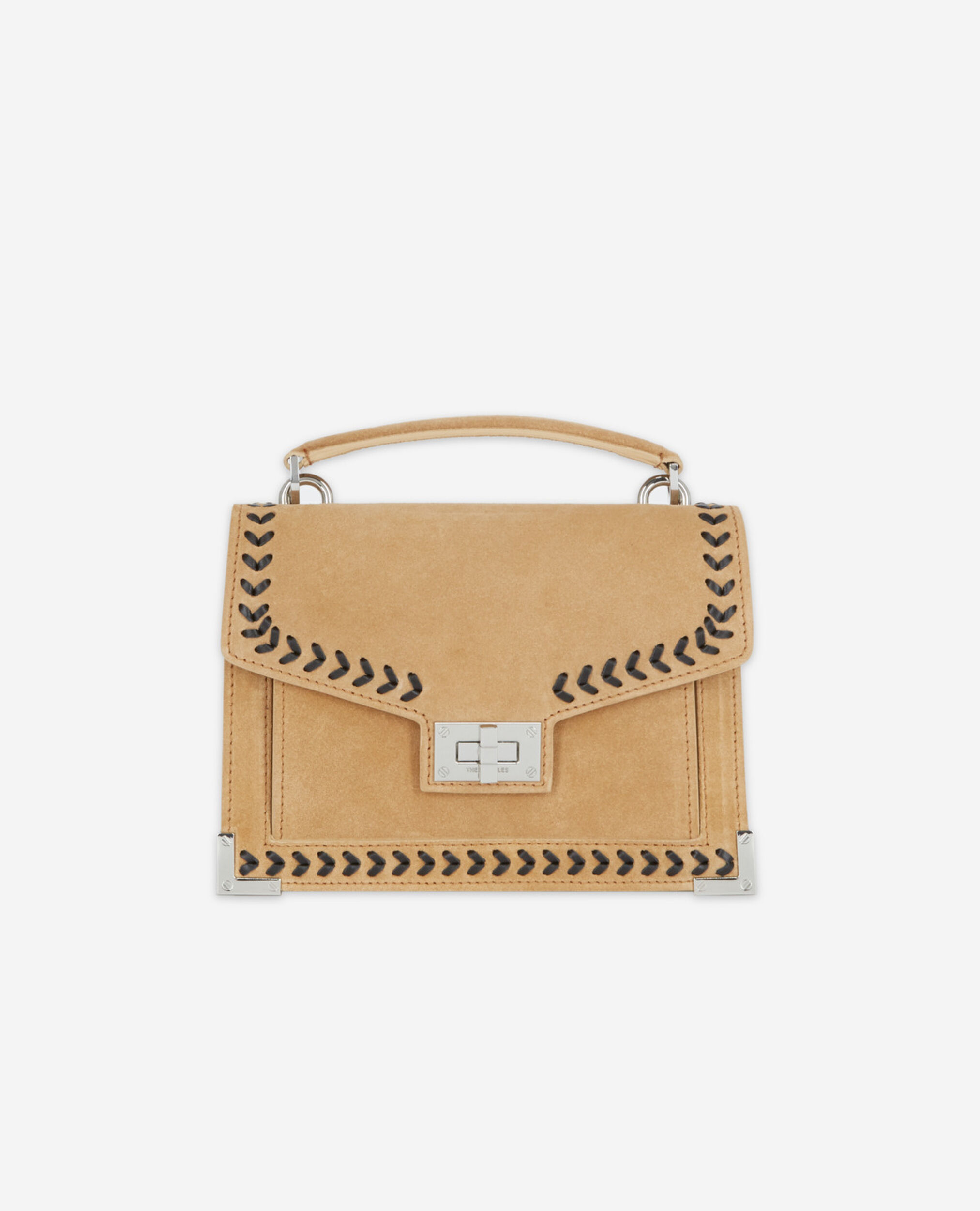 Small Emily bag in camel suede leather, CAMEL, hi-res image number null