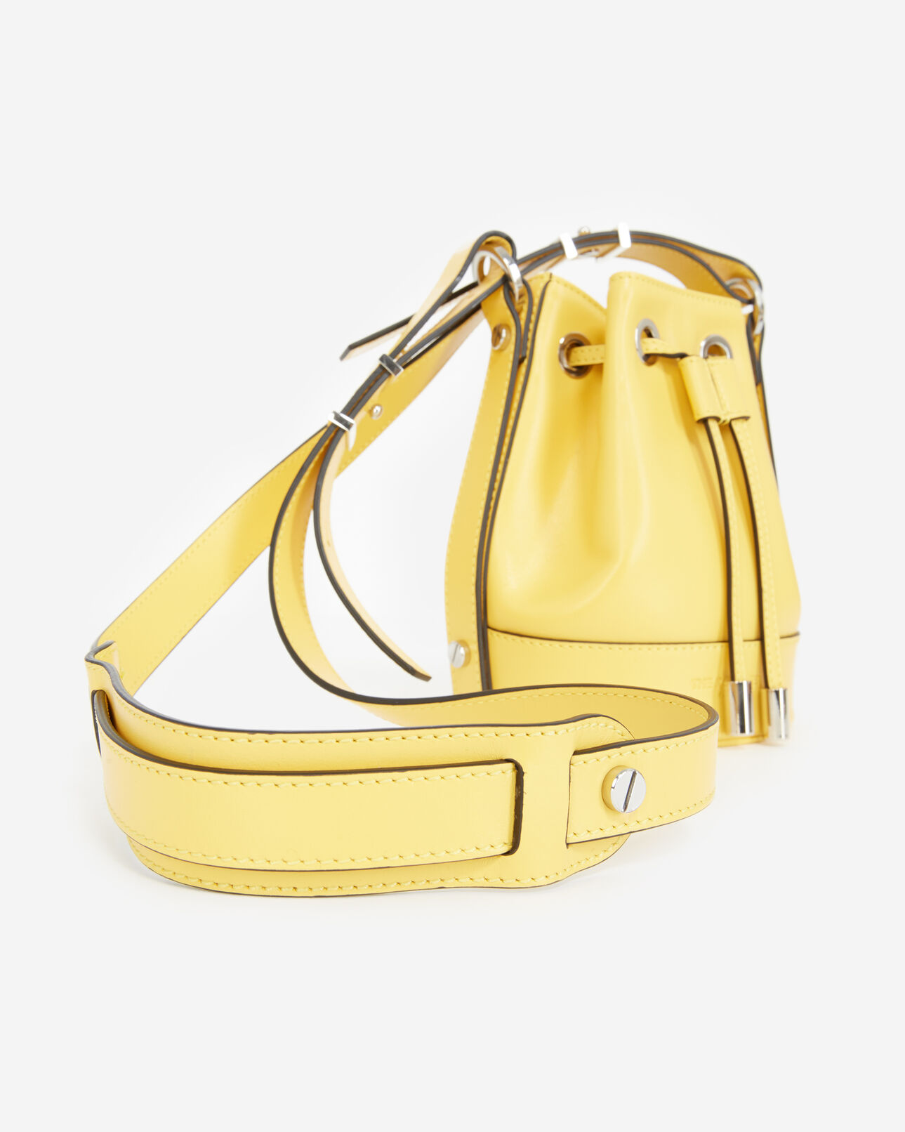 The Kooples WOMEN BRIGHT YELLOW small tina bag in smooth yellow leather