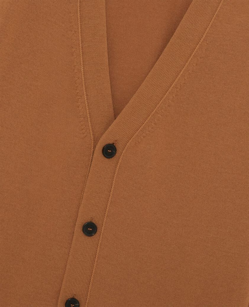 The Kooples HOMME CAMEL cardigan en laine camel