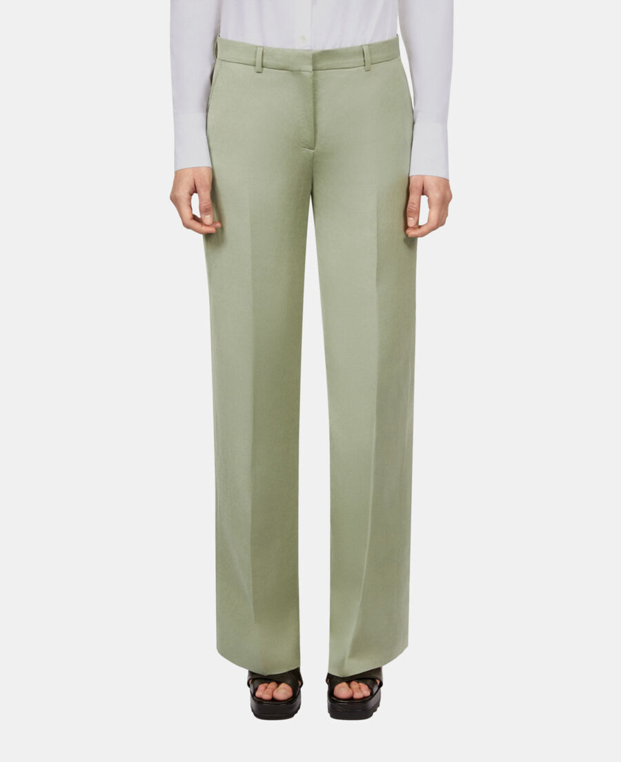 The Kooples F KAKI GREY light green linen suit trousers