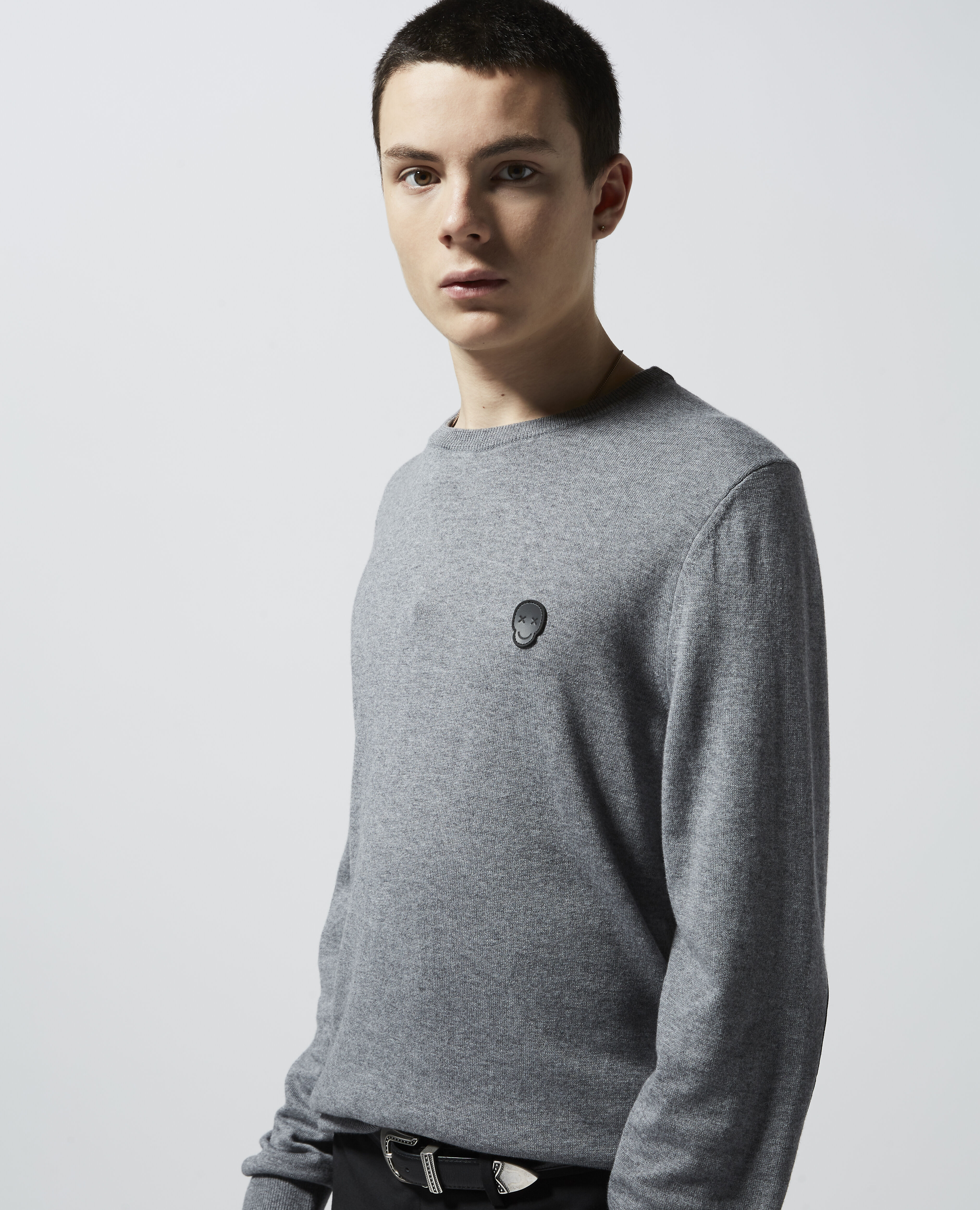 Mens light grey sweater clearance