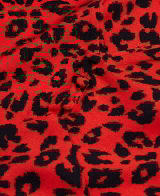 The Kooples FEMME ORANGE - BLACK robe courte léopard orange