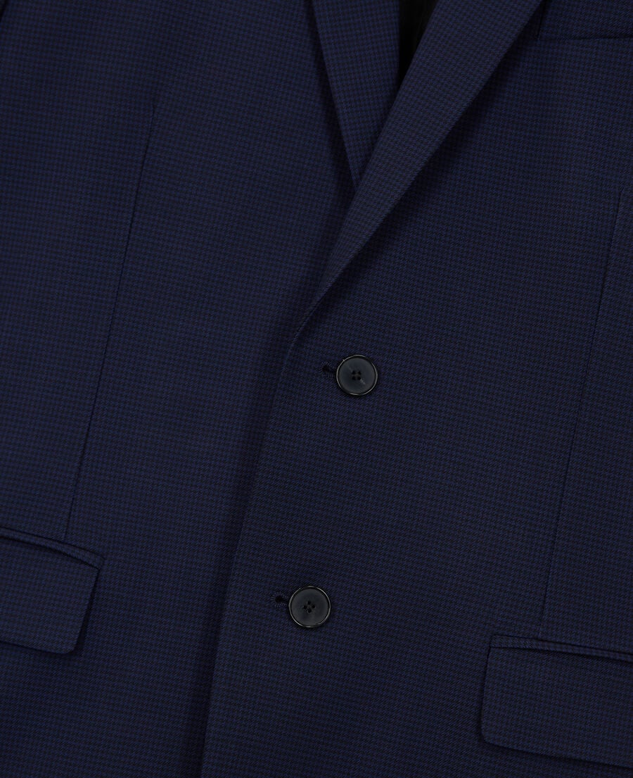 The Kooples H BLACK / NAVY wool suit jacket with houndstooth motif