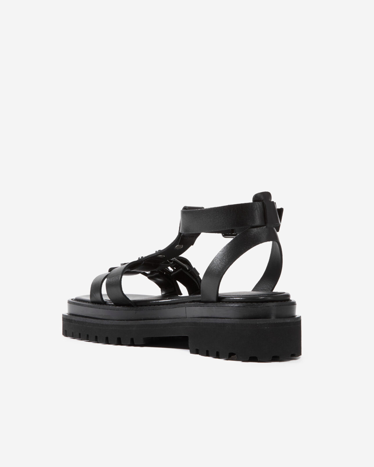 The Kooples FEMME BLACK sandales à boucles noires