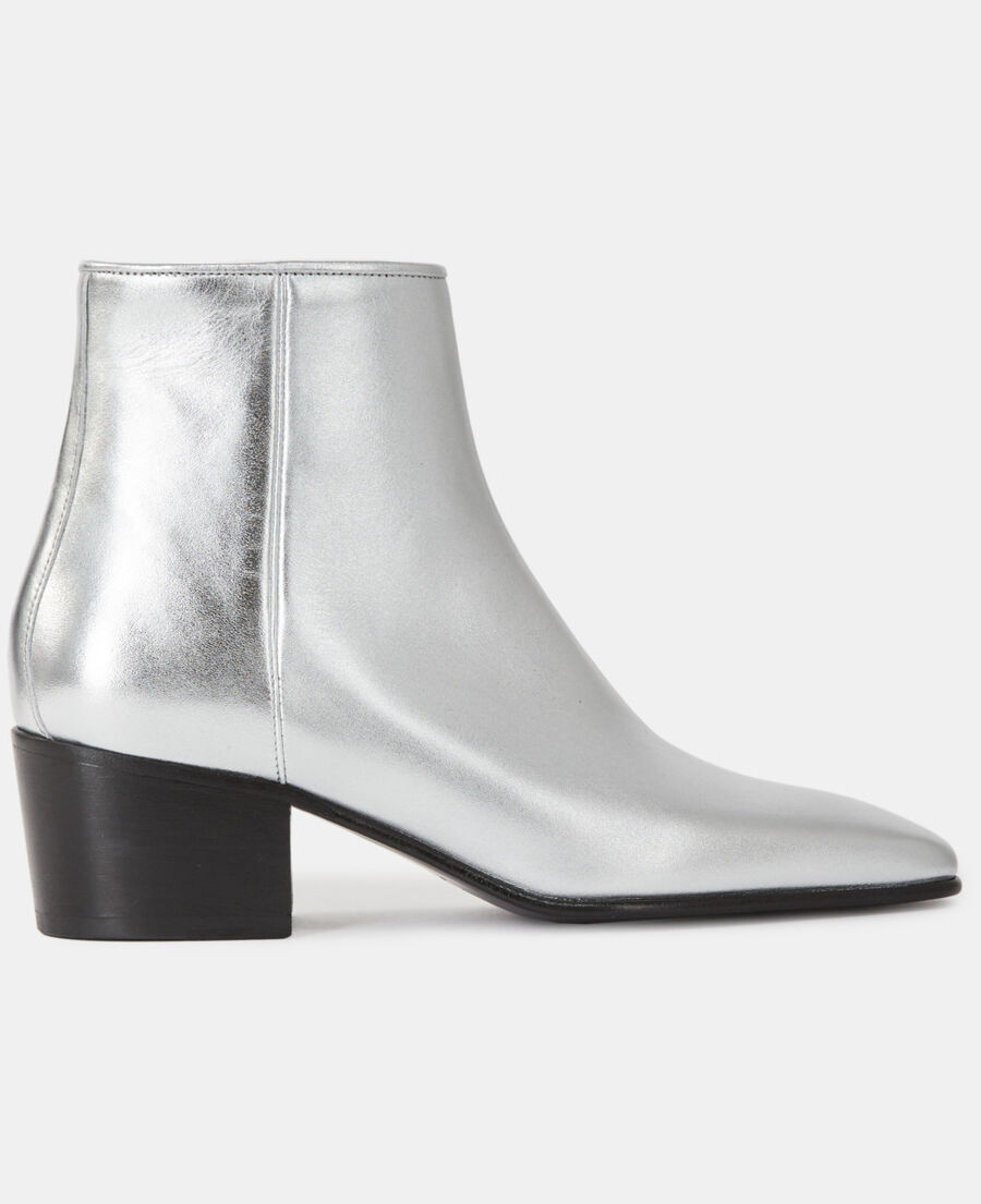 The Kooples F SILVER silver leather boots