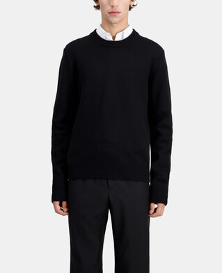 The Kooples HERREN BLACK schwarzer pullover aus wolle