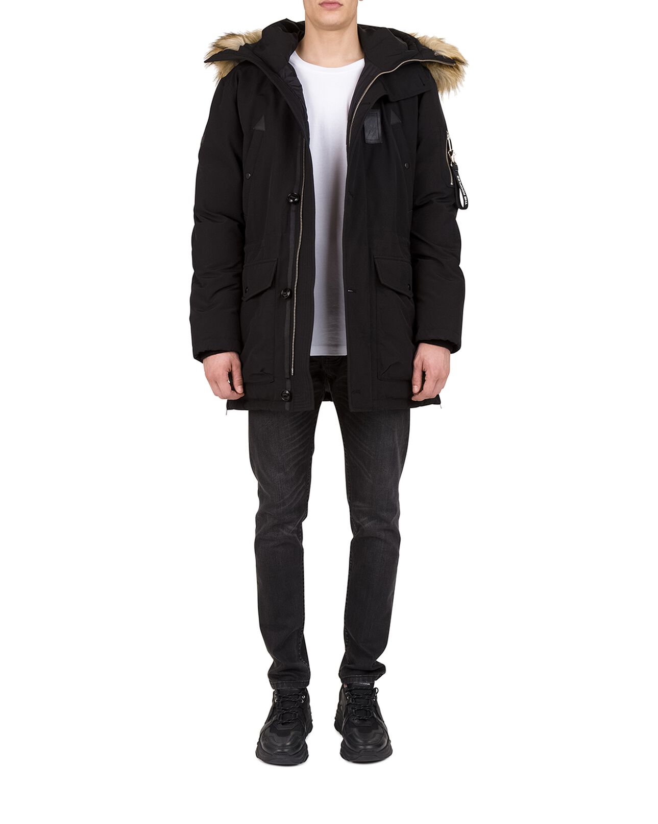 The Kooples MEN BLACK oversize parka 