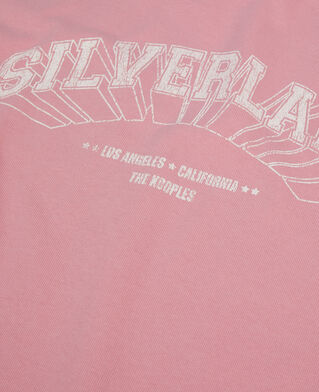 The Kooples F SWEET PINK light pink t-shirt with silverlake serigraphy