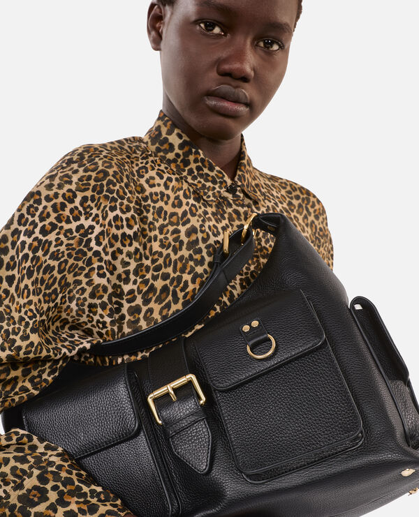 Sac Amelia XL en cuir noir The Kooples