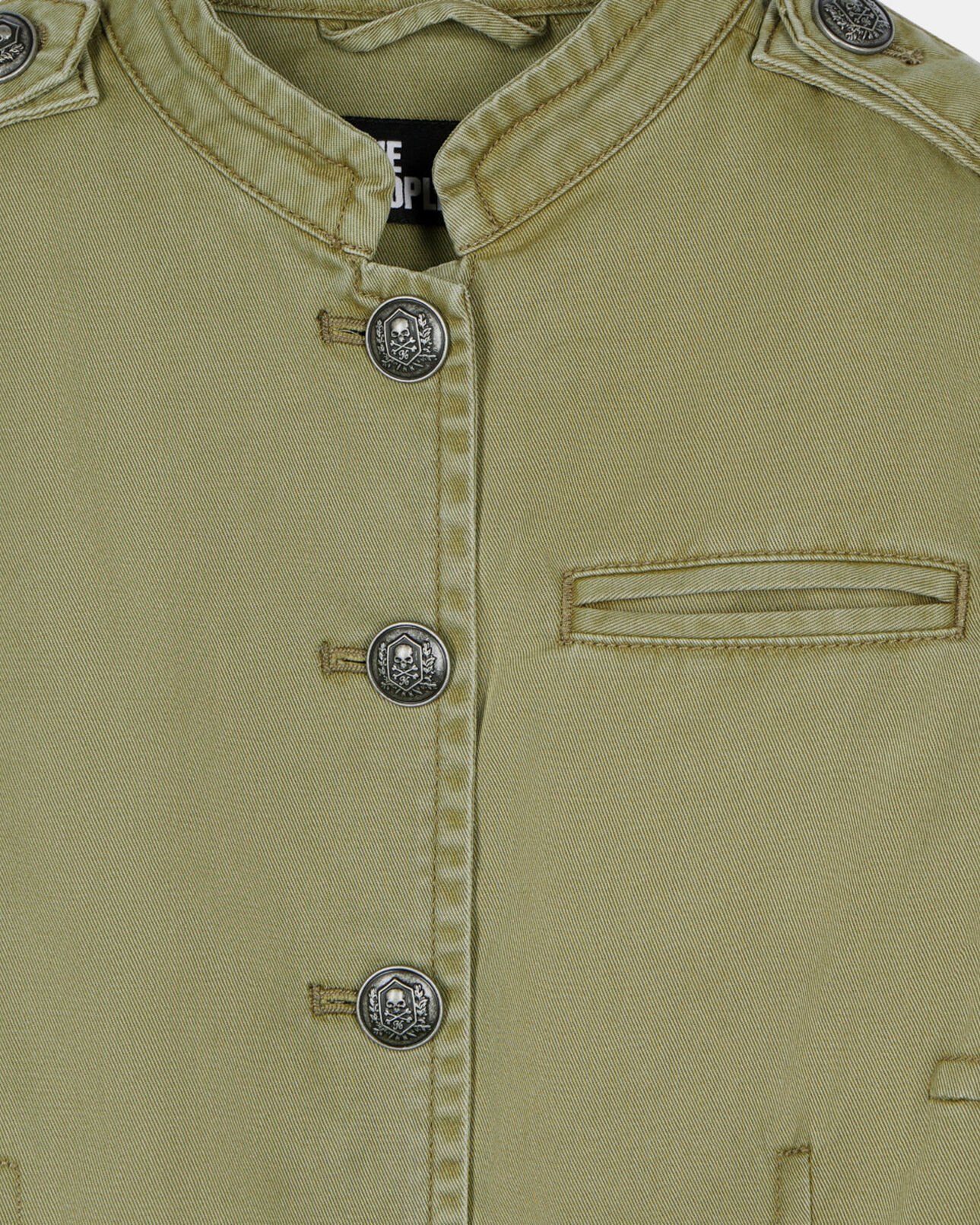 The Kooples WOMEN OLIVE NIGHT khaki officer style jacket