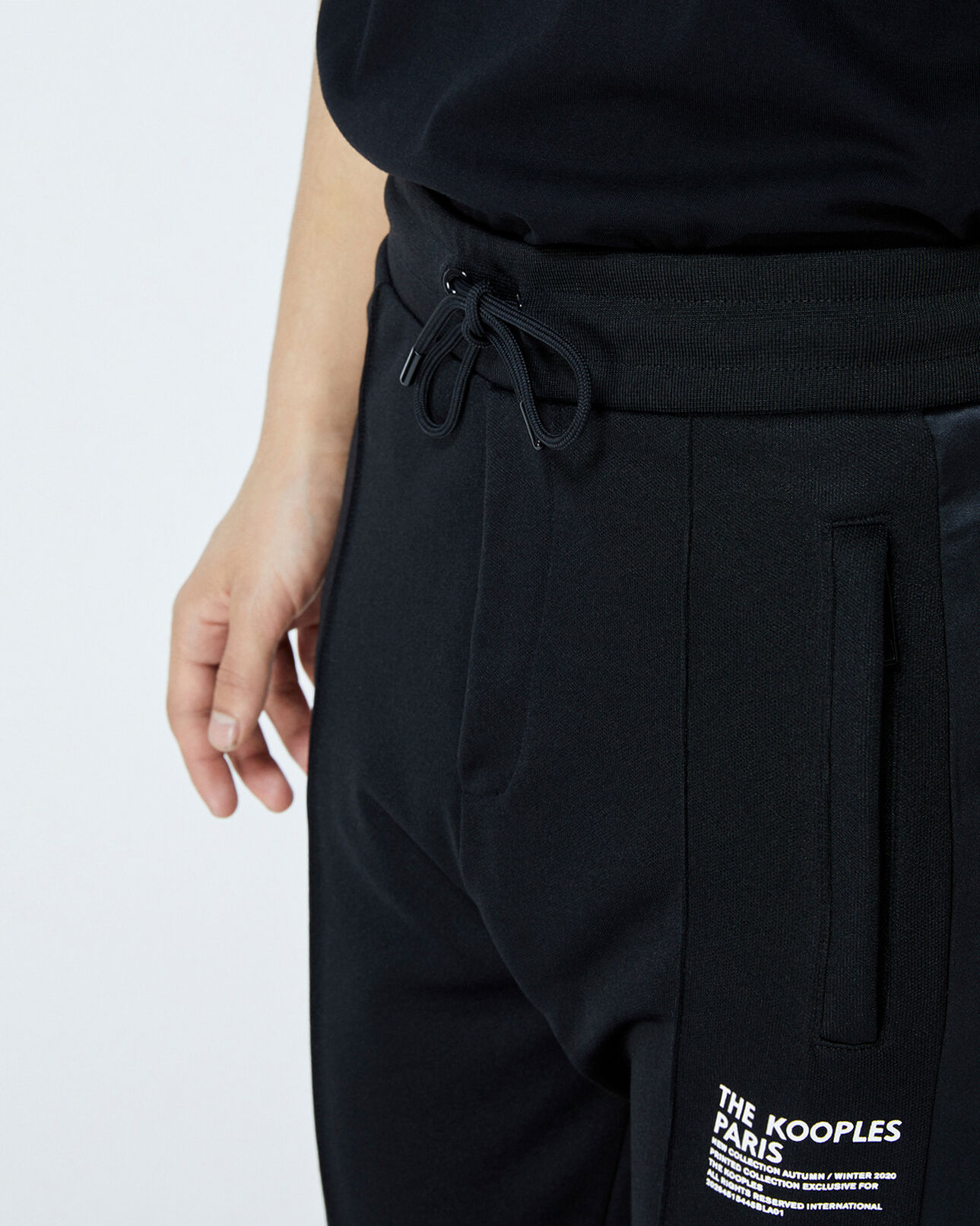 The Kooples HOMME BLACK jogging noir imprimé