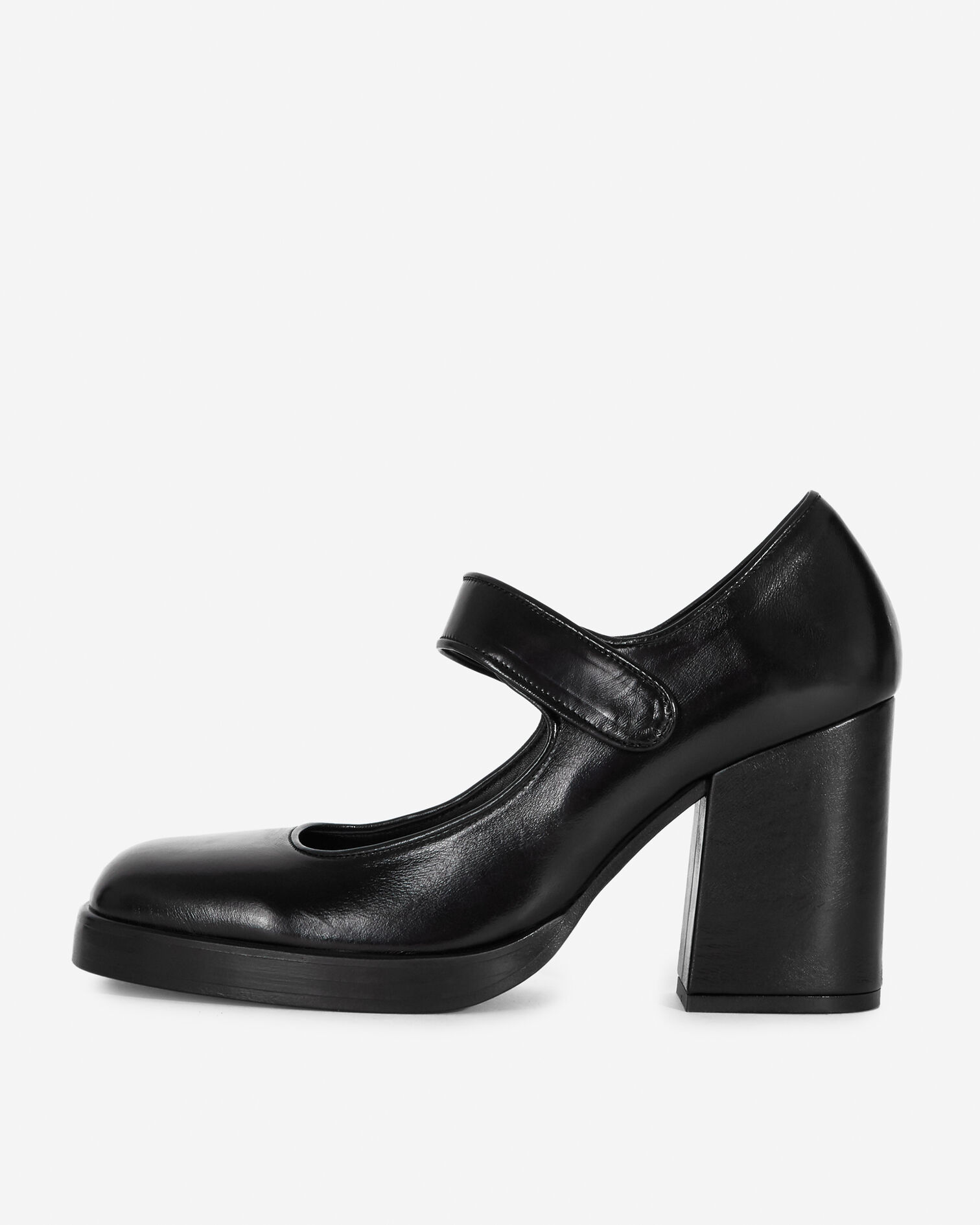 Babies noires cuir vernis talons scratch, BLACK, hi-res image number null