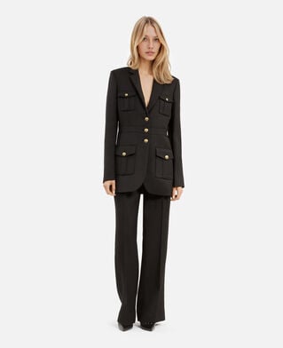 The Kooples WOMEN BLACK black safari jacket