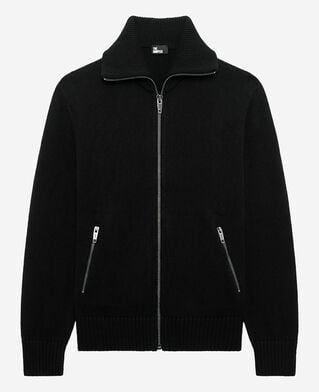 The Kooples HOMME BLACK cardigan à zip noir