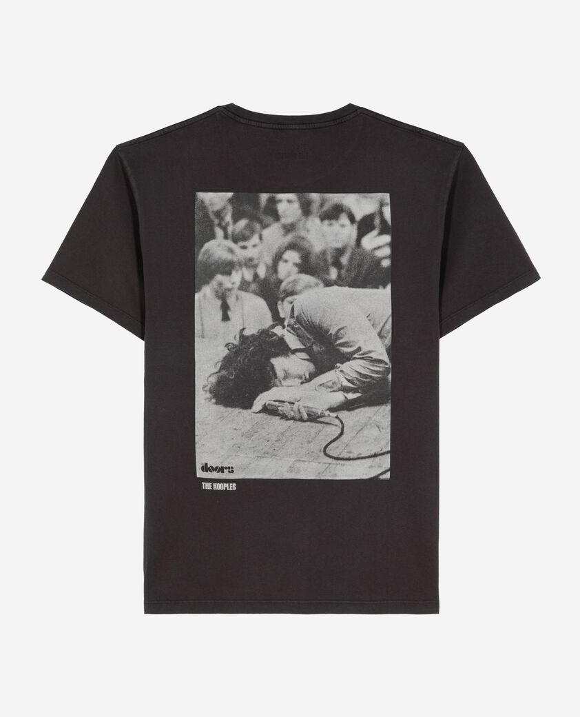 The Kooples UNISEX BLACK WASHED the doors x the kooples gemischtes t-shirt schwarz
