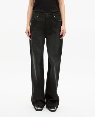 The Kooples WOMEN BLACK black wide jeans
